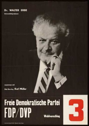 FDP/DVP - Freie Demokratische Partei, Landtagswahl 1960