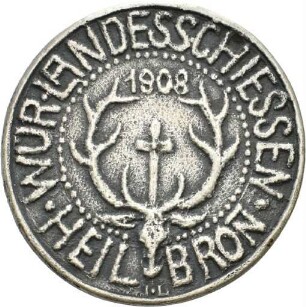 Medaille auf das Württembergische Landesschießen 1908 in Heilbronn