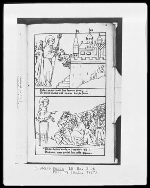 Illustrationen zur Vita Sancti Benedicti & Bis-Bini-Vita — ---, Folio 17 rectoBildseite