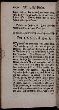 Der CXXXVII. Psalm.