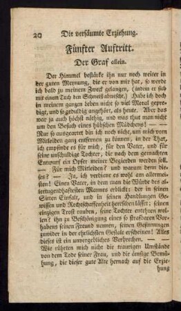 Fünfter Auftritt. Der Graf allein.