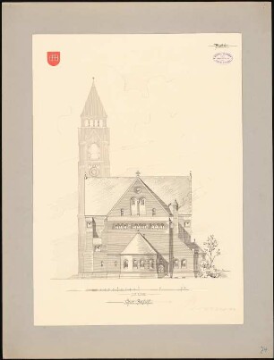 Michaeliskirche, Bremen: Rückansicht 1:100