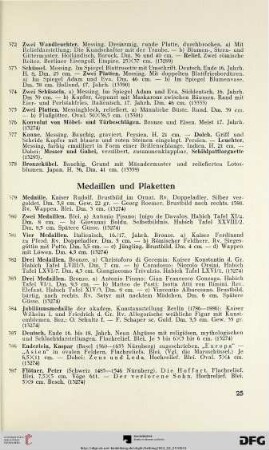 Medaillen und Plaketten (Nr. 379-394)