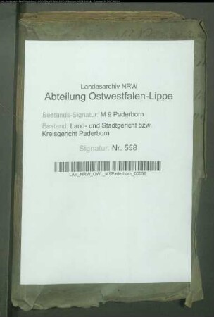 Urkunden Ignatz Wichmann, Paderborn.