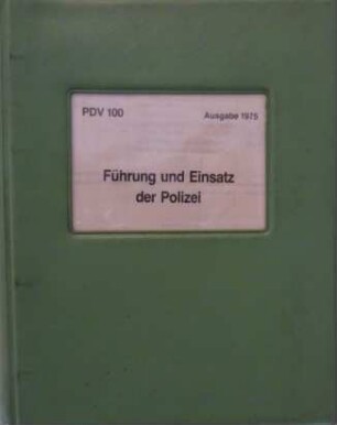 PDV 100 BGS Führung und Einsatz