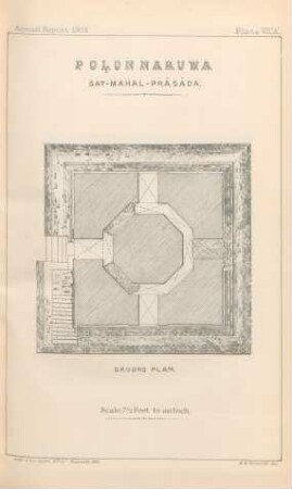 Plate VII'A'. Polonnaruwa. Sat-Mahal-Prâsâda. Ground plan