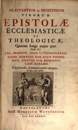 Epistolae praestantium virorum ... ecclesiasticae ...