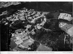 Gesamtansicht der Medizinischen Fakultät und der Universitätskliniken in Homburg