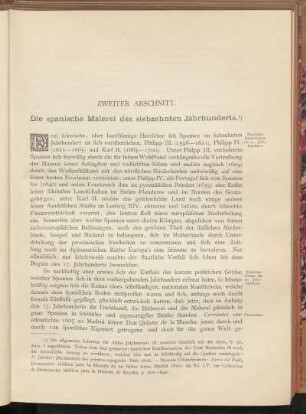 Zweiter Abschnitt. Die spanische Malerei des siebzehnten Jahrhunderts.