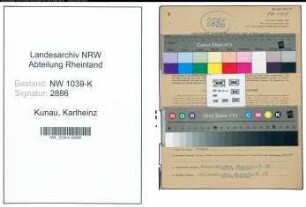 Entnazifizierung Karlheinz Kunau , geb. 03.08.1922 ()