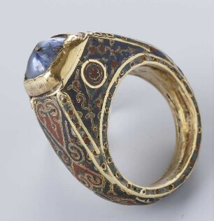 Fingerring mit Zellenschmelz aus dem "Mainzer Goldschmuck"