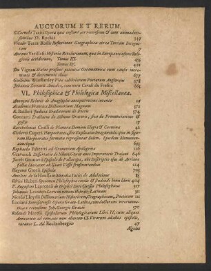 VI. Philosophica et Philologica Miscellanea.
