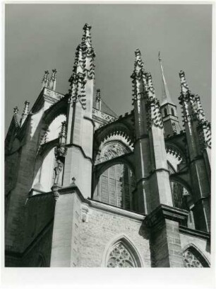 Gotisches Strebewerk von St. Barbara, Kuttenberg, Tschechien, Böhmen und Mähren