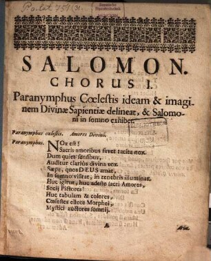Salomon : Comoedia sacra