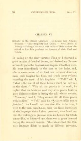 Chapter VI. Remarks on the Chinese language - Ice-houses near Ning-po ...