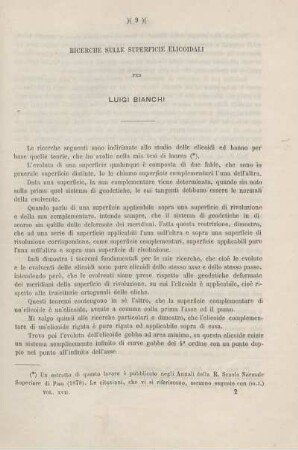 Ricerche sulle superficie elicoidali.