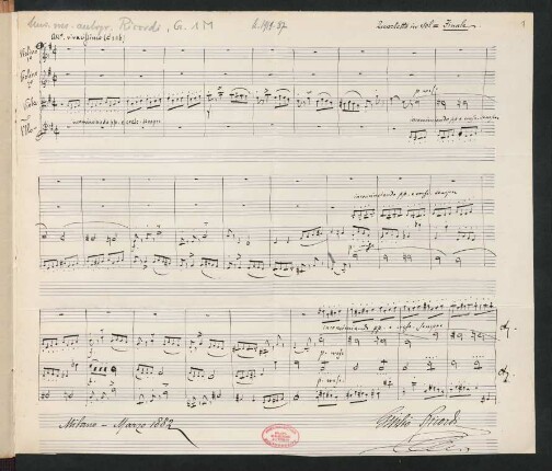 Quartette. Auszüge; strings; G-Dur
