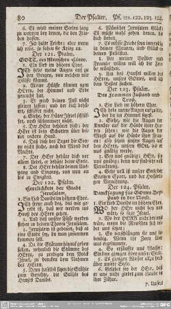 Der 123. Psalm. Des Frommen Zustand und Trost