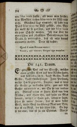 Der 141. Traum. - 145. Traum.
