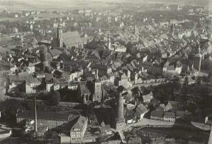 Bautzen, Luftbildschrägaufnahme von Südwesten