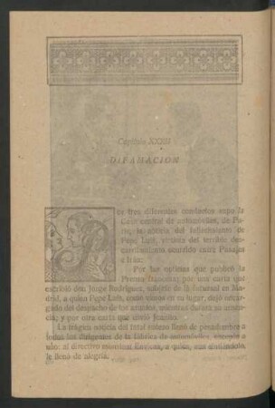 Capítulo XXXII - Difamación