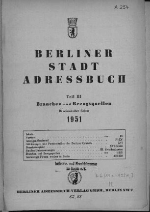 1951,3: Branchen-Adressbuch