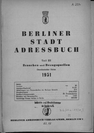 1951,3: Branchen-Adressbuch