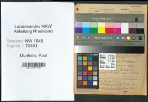 Entnazifizierung Paul Dunkers , geb. 01.04.1917 (Polizist)