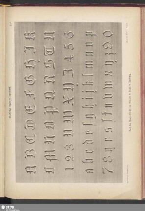 Gotische Schrift, vertieft