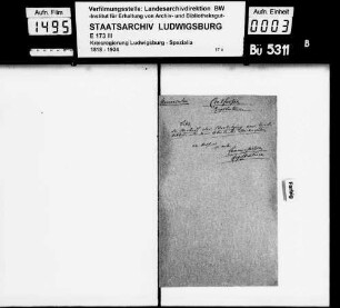 Zehntsachen, Oberamt Neckarsulm