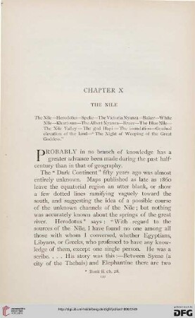 Chapter X: The Nile