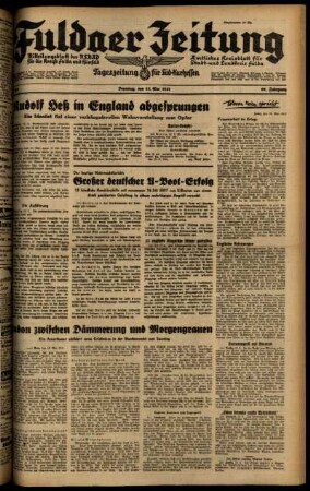 Ausgabe vom Dienstag, den 13. Mai 1941.