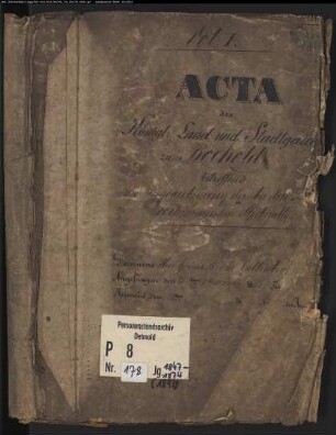 Protokollakten der Gerichtskommission I Bocholt mit den Orten Anholt, Bocholt, Dingden und Rhede (Juden T 1847-1874)