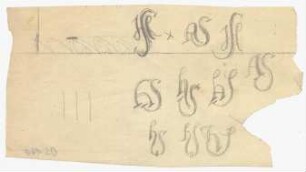 Kalligrafieskizzen : Skizzen zu den Initialen A S und H S