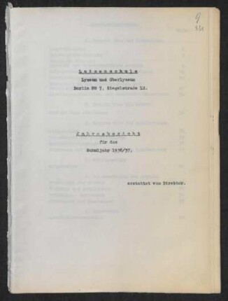 1936/37: Jahresbericht ... - 1936/37
