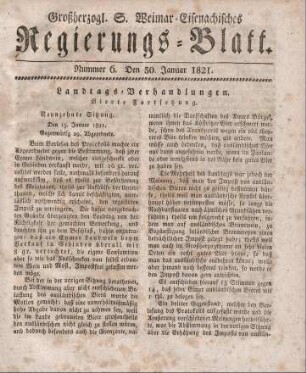 Nr. 6 : 30. Januar 1821