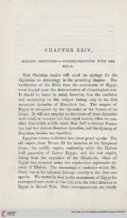 Chapter XXIV: History continued – Correspondences with the Bible