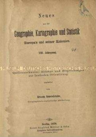 Bibliographische Zeitschrift 8. Jg. 1878