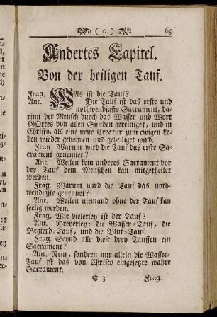 Andertes Capitel. Von der heiligen Tauf
