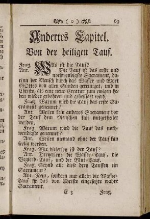 Andertes Capitel. Von der heiligen Tauf