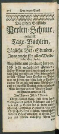 Die andere Geistliche Perlen-Schnur