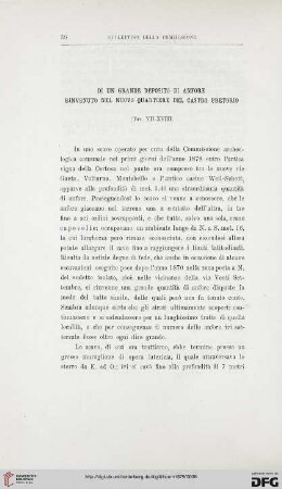 7: Di un grande deposito di anfore rinvenuto nel nuovo quartiere del castro pretorio, [1]