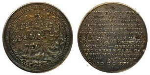 Niederlande: Medaille auf die Kaperung der spanischen Silberflotte in der Bai von Mantanzas (durch P. Heyn)