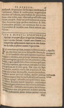 Vita S. Nicetii Lugdunensis Episcopi ...