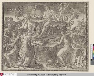 [Apollon sur le Parnasse, au milieu des Muses qui jouent de divers instrumens; Apoll und die Musen]