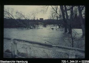 Alster in Wohldorf, Hochwasser 1956