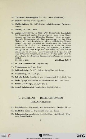 C. Mobiliar – Beleuchtungen Dekorationen (Nr. 101-226)
