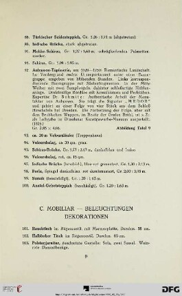 C. Mobiliar – Beleuchtungen Dekorationen (Nr. 101-226)