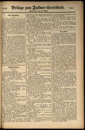 Zweite Ausgabe vom Samstag, den 10. März 1900.