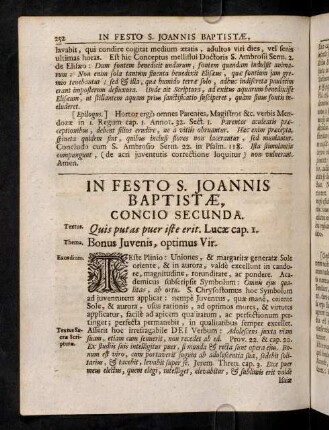 252-261, Concio Secunda - Tertia